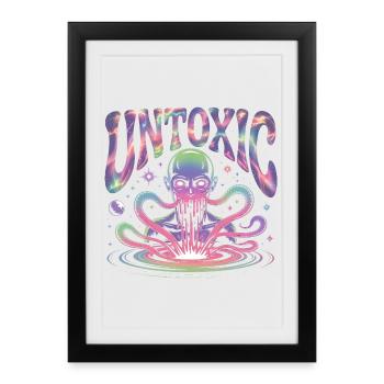 Extraterrestre cosmique non toxique - Affiche encadrée (27 × 37 cm) - noir - Devant