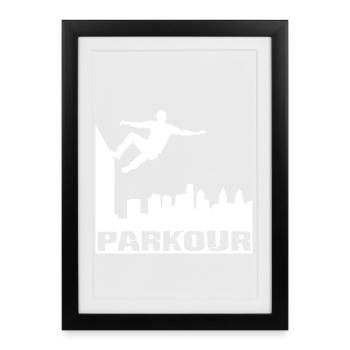 Parkour - Affiche encadrée (27 × 37 cm) - noir - Devant