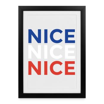 Nice Nice Nice: The Authentic Nice Souvenir - Framed poster (27 × 37 cm) - black - Front