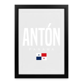 Antón Panama Panamanian - Framed poster (27 × 37 cm) - black - Front
