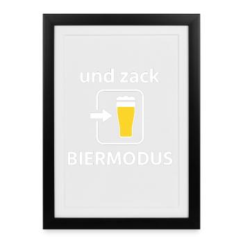 Beer Bottle Graphic in Retro Style - Framed poster (27 × 37 cm) - black - Front