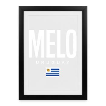 Melo Uruguay Uruguayan - Framed poster (27 × 37 cm) - black - Front