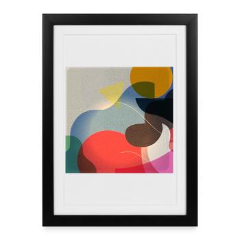 Composition de formes de couleurs abstraites - Affiche encadrée (27 × 37 cm) - noir - Devant