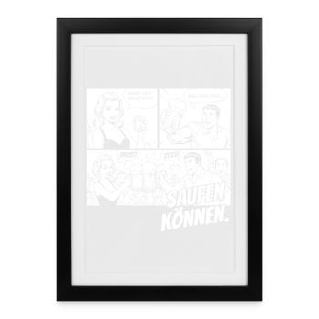 Être belle n’est pas assez comique rétro - Affiche encadrée (27 × 37 cm) - noir - Devant