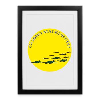 SAVOIA MARCHETTI SM 79 - Affiche encadrée (27 × 37 cm) - noir - Devant