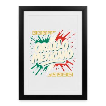 Orgullo Mexicano Mexico Mexican Flag - Framed poster (27 × 37 cm) - black - Front