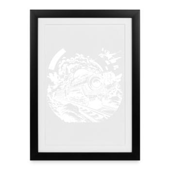 Railway Sketch - Framed poster (27 × 37 cm) - black - Front