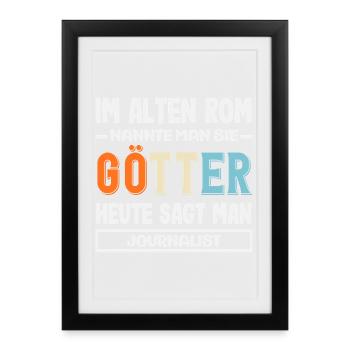 Journaliste d’investigation Journaliste Dieux disant - Affiche encadrée (27 × 37 cm) - noir - Devant