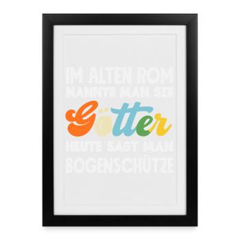 I go archery - Framed poster (27 × 37 cm) - black - Front