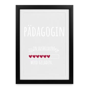 Student Profession Education Pedagogue - Framed poster (27 × 37 cm) - black - Front