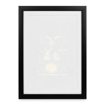 Capricorn Playing Drums Gift for Musician - Framed poster (27 × 37 cm) - black - Front