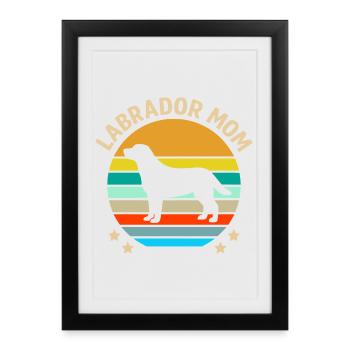 Labrador Mom - Framed poster (27 × 37 cm) - black - Front