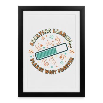 Équipe de chargement adulte - Affiche encadrée (27 × 37 cm) - noir - Devant