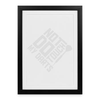 Ne touchez pas à mes fléchettes Avertissement Humour du joueur de fléchettes - Affiche encadrée (27 × 37 cm) - noir - Devant