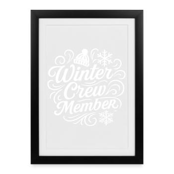 Équipe d’hiver - Affiche encadrée (27 × 37 cm) - noir - Devant