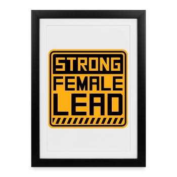 Femmes fortes dirigées par le féminisme Autonomisation des femmes - Affiche encadrée (27 × 37 cm) - noir - Devant