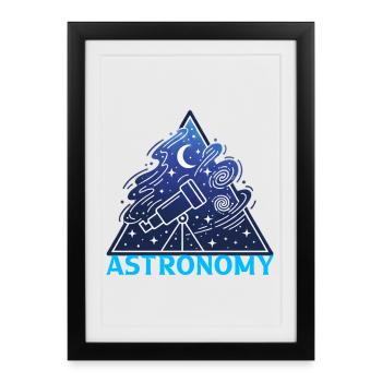 Astronomy - Framed poster (27 × 37 cm) - black - Front