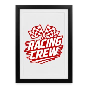 Équipe de course Rennsport - Affiche encadrée (27 × 37 cm) - noir - Devant