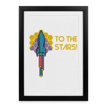 To the stars! - Framed poster (27 × 37 cm) - black - Front