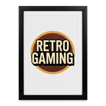 Jeux rétro - Affiche encadrée (27 × 37 cm) - noir - Devant