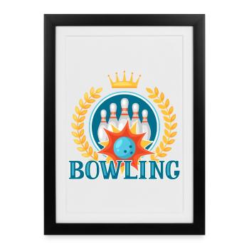 Royal Crown Bowling - Framed poster (27 × 37 cm) - black - Front