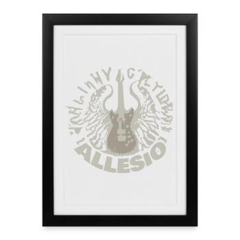 Allesio en tant que guitare - Affiche encadrée (27 × 37 cm) - noir - Devant