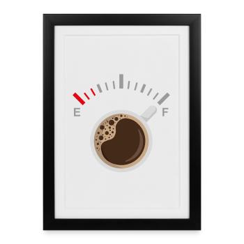 Full of Coffee - Framed poster (27 × 37 cm) - black - Front