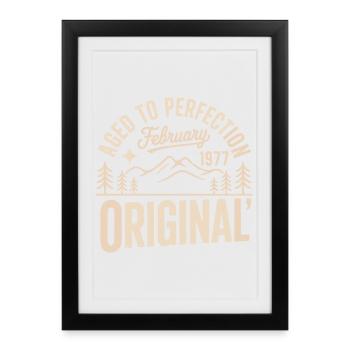 February 1977 – Legend of the Peaks and Mountains - Framed poster (27 × 37 cm) - black - Front