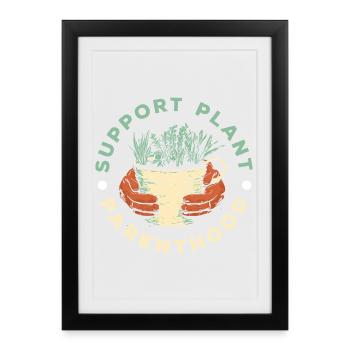 Plantes amoureuses des plantes Plantes parentes - Affiche encadrée (27 × 37 cm) - noir - Devant