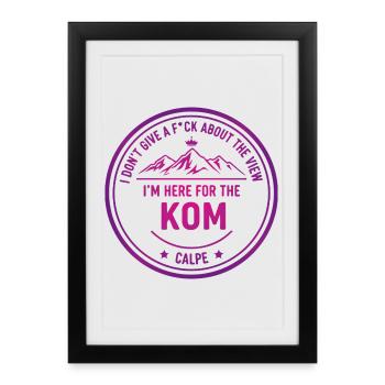 KOM Mountain Stamp Calpe - Affiche encadrée (27 × 37 cm) - noir - Devant