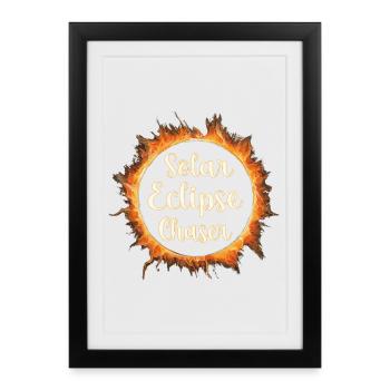 Solar eclipse chaser - Framed poster (27 × 37 cm) - black - Front
