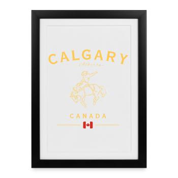 Calgary Rodeo Gold Alberta Canada - Framed poster (27 × 37 cm) - black - Front