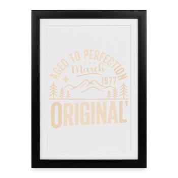 March 1977 – Legend of the Peaks and Mountains - Framed poster (27 × 37 cm) - black - Front