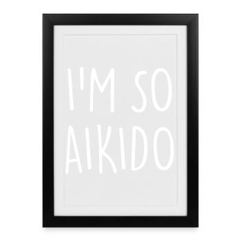 aikido - Framed poster (27 × 37 cm) - black - Front