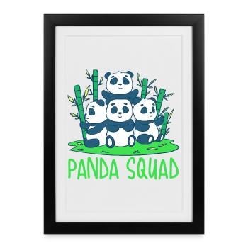 Enfants de l’Escouade Panda - Affiche encadrée (27 × 37 cm) - noir - Devant