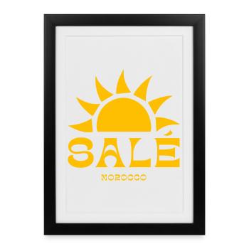 Salé Morocco Sun - Affiche encadrée (27 × 37 cm) - noir - Devant