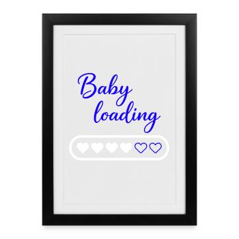 Chargement de bébé - Affiche encadrée (27 × 37 cm) - noir - Devant
