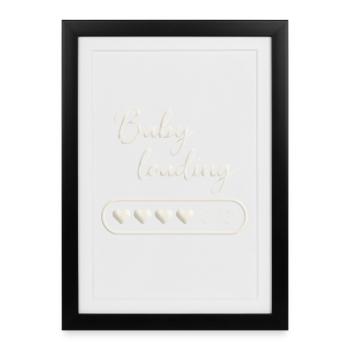 Chargement de bébé - Affiche encadrée (27 × 37 cm) - noir - Devant