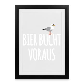 Bier Bucht Seefahrer Kneipe - Gerahmtes Poster (27 × 37 cm) - Schwarz - Vorne