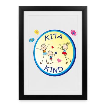 Kita Kind - Framed poster (27 × 37 cm) - black - Front