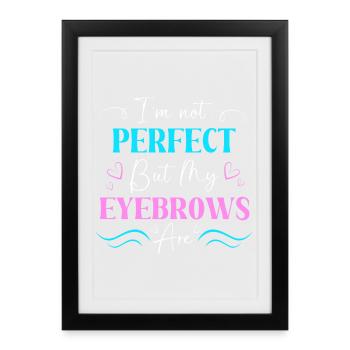 Makeup Microblading Cosmetic Beautician - Framed poster (27 × 37 cm) - black - Front