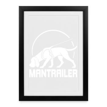 Bloodhound MANTRAILER Search Dogs Dogs Wilsigns - Framed poster (27 × 37 cm) - black - Front