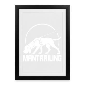 Bloodhound Mantrailing Dog Sports Dogs Wilsigns - Framed poster (27 × 37 cm) - black - Front