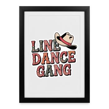 Line Dance Gang Style - Framed poster (27 × 37 cm) - black - Front