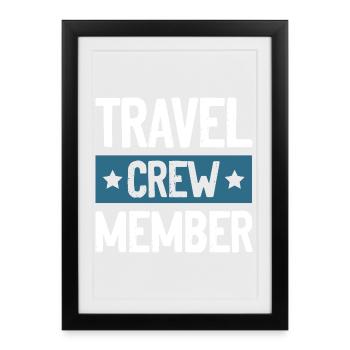 Équipe de voyage - Affiche encadrée (27 × 37 cm) - noir - Devant