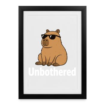 Unbothered Capybara Chill Cool Sunglasses - Framed poster (27 × 37 cm) - black - Front