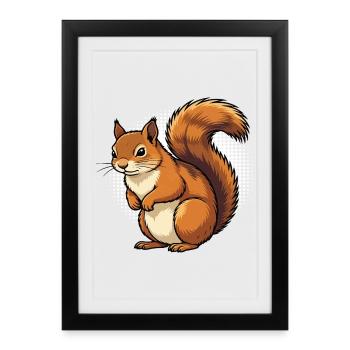Squirrel Squirrel Squirrel Lover Rodent - Framed poster (27 × 37 cm) - black - Front