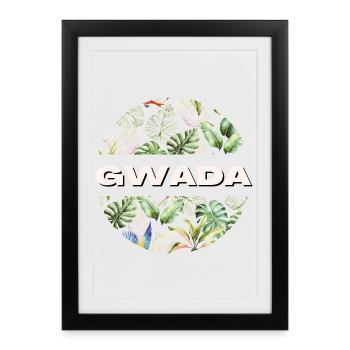 Gwada T-Shirt Gift Humor - Framed poster (27 × 37 cm) - black - Front