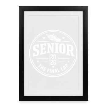 Diploma 2026 Senior School Sport Gift Idea - Framed poster (27 × 37 cm) - black - Front