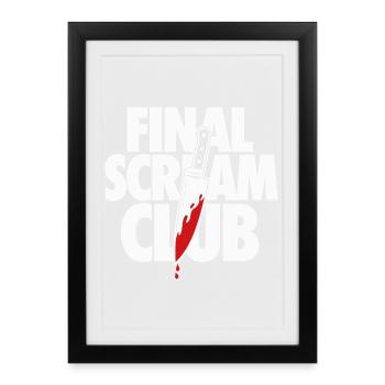 Final Scream Club Horror Design - Framed poster (27 × 37 cm) - black - Front